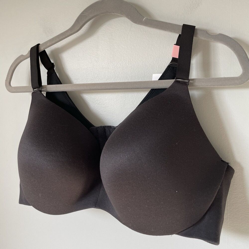 Cacique Back Smoother Lightly Lined Balconette Underwire Bra Black Size 44D NEW - Picture 3 of 10